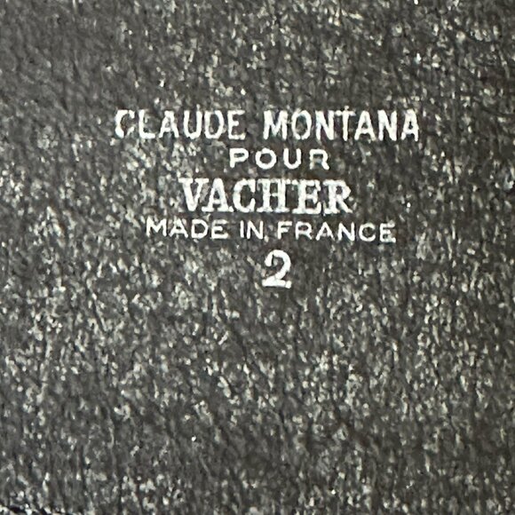 Flawless Claude Montana  Black Leather Notched Belt - Picture 8 of 8